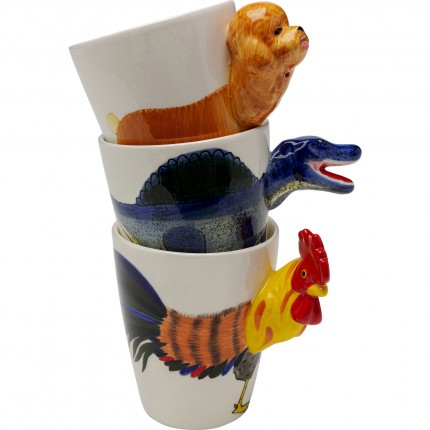 Mug rooster (4/set) Kare Design