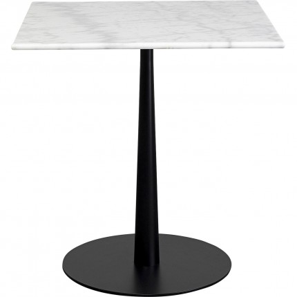 Table Bistrot Capri 70x70cm marbre blanc Kare Design