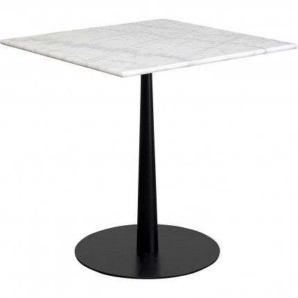 Table Bistrot Capri 70x70cm marbre blanc Kare Design