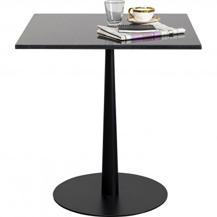 Table Bistrot Capri 70x70cm granit noir Kare Design