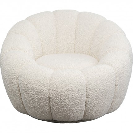 Swivel Armchair Peppo Bloom white Kare Design