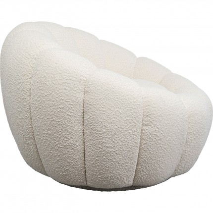 Swivel Armchair Peppo Bloom white Kare Design