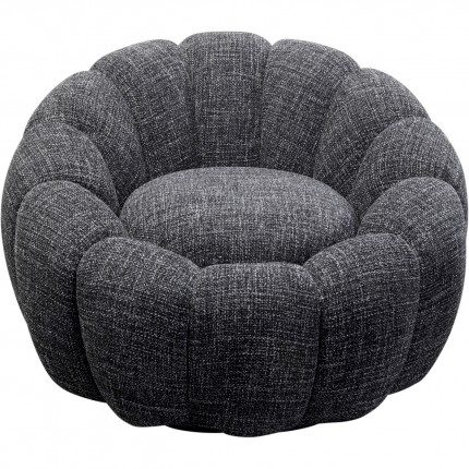 Swivel Armchair Peppo Bloom Melange black Kare Design