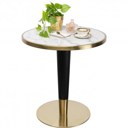 Table Bistrot Amalia Ø70cm white marble Kare Design