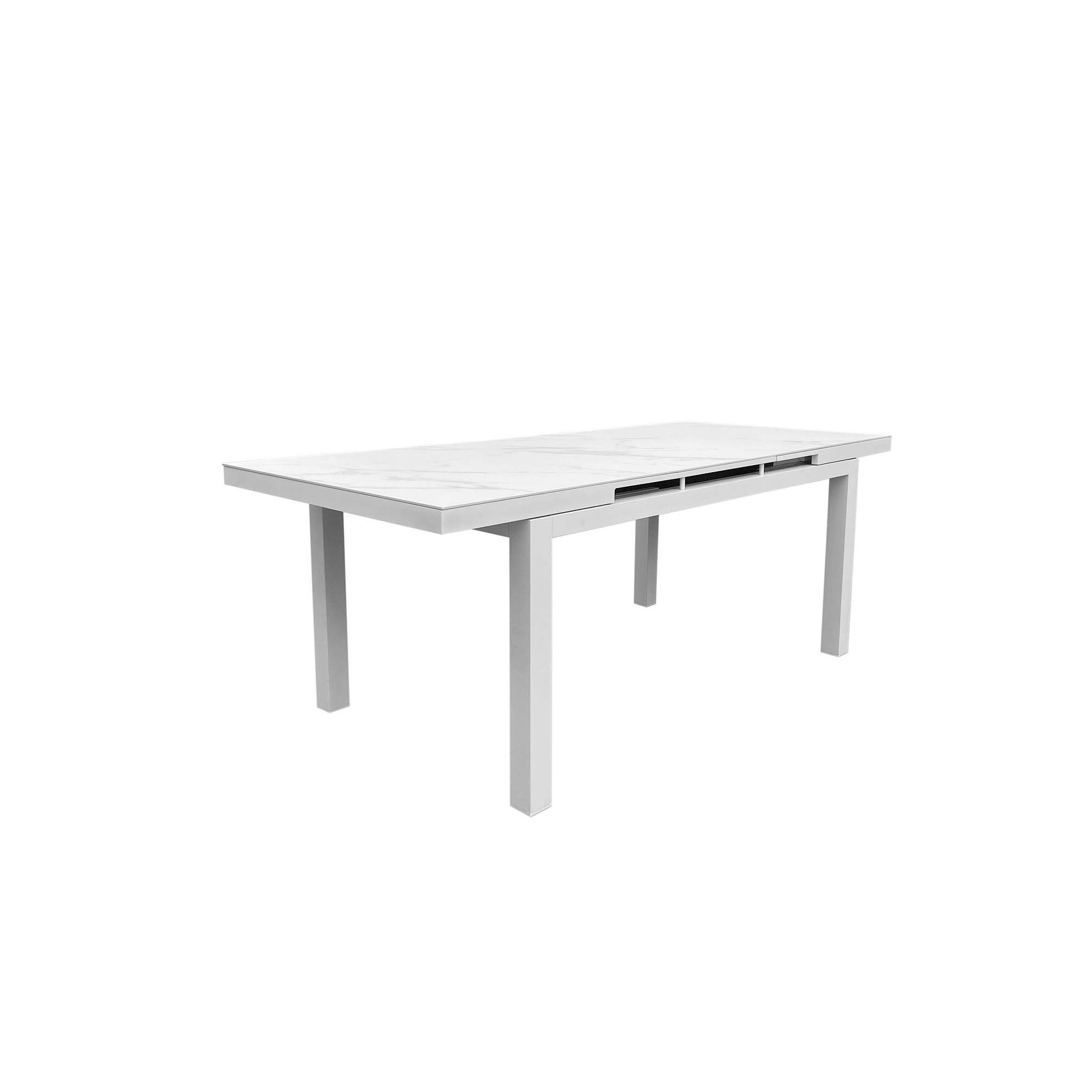 Coppi white extensible garden table 280x100cm Gescova