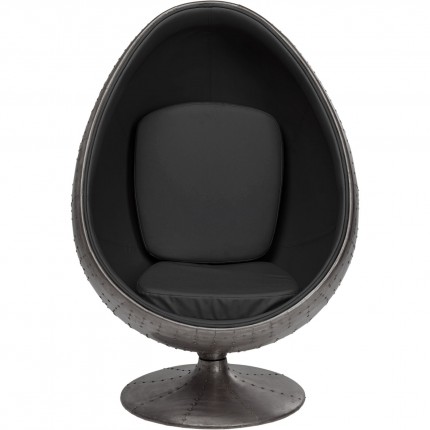 Fauteuil pivotant Eye Ball velours noir Kare Design