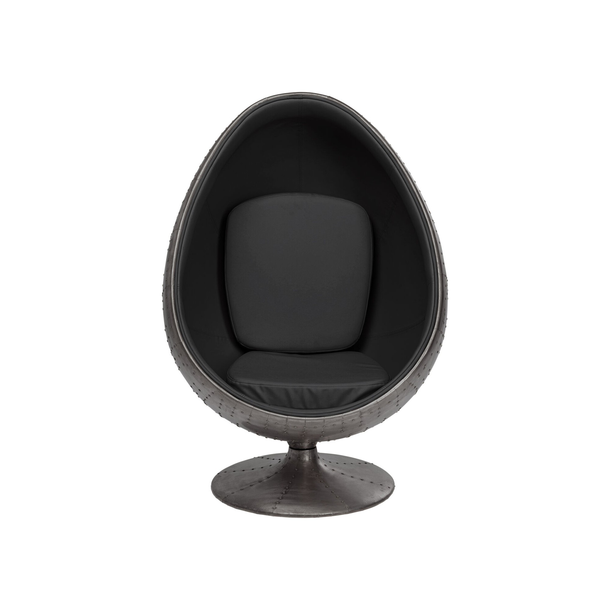 Fauteuil pivotant Eye Ball velours noir Kare Design