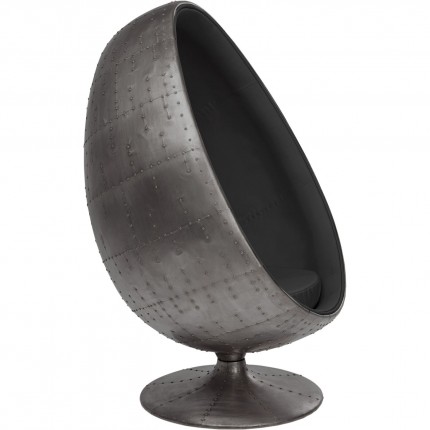 Swivel Armchair Eye Ball black velvet Kare Design