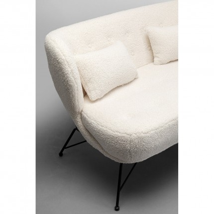 Sofa Jacky Teddy 2-Seater white Kare Design