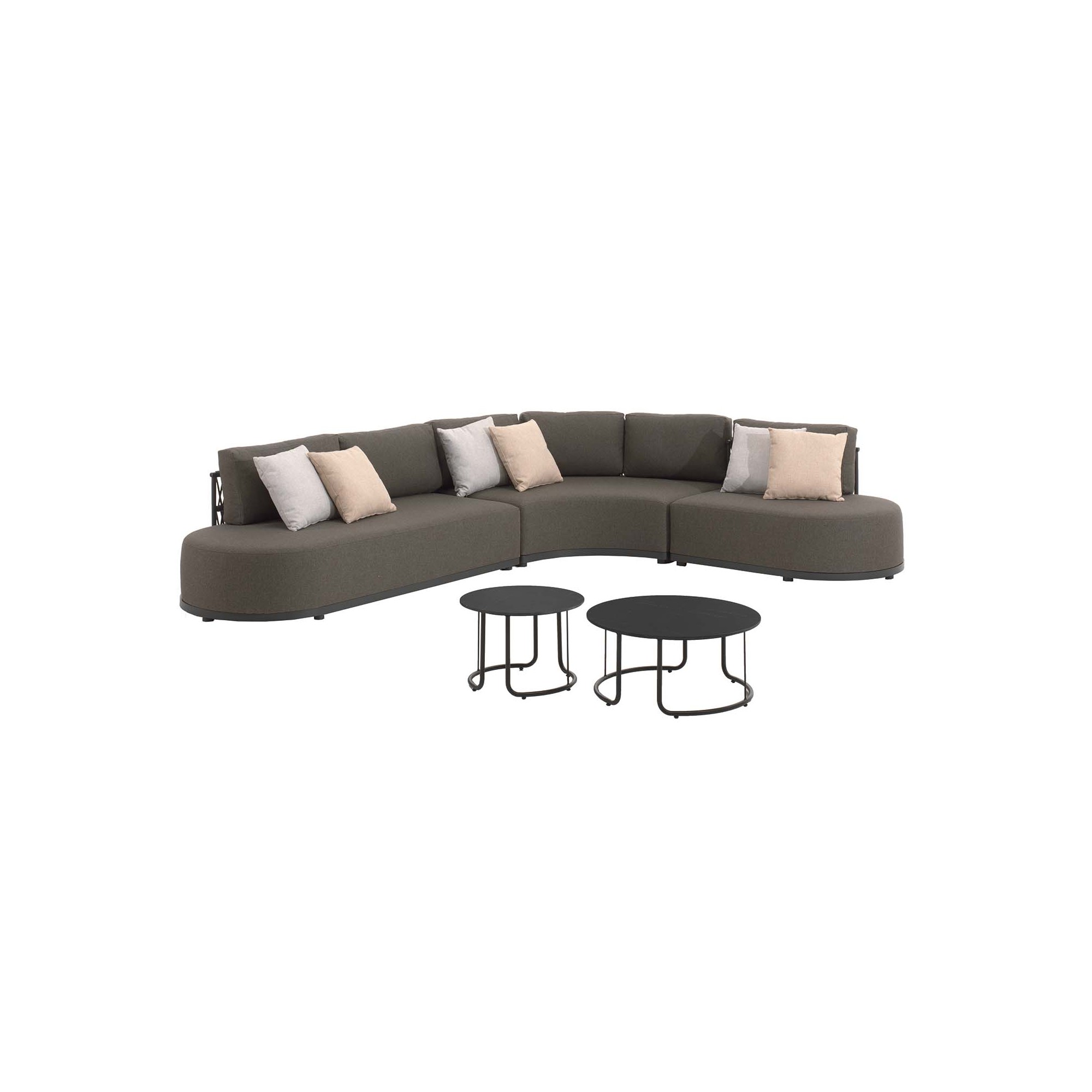 Lagos anthracite grey garden furniture set Gescova