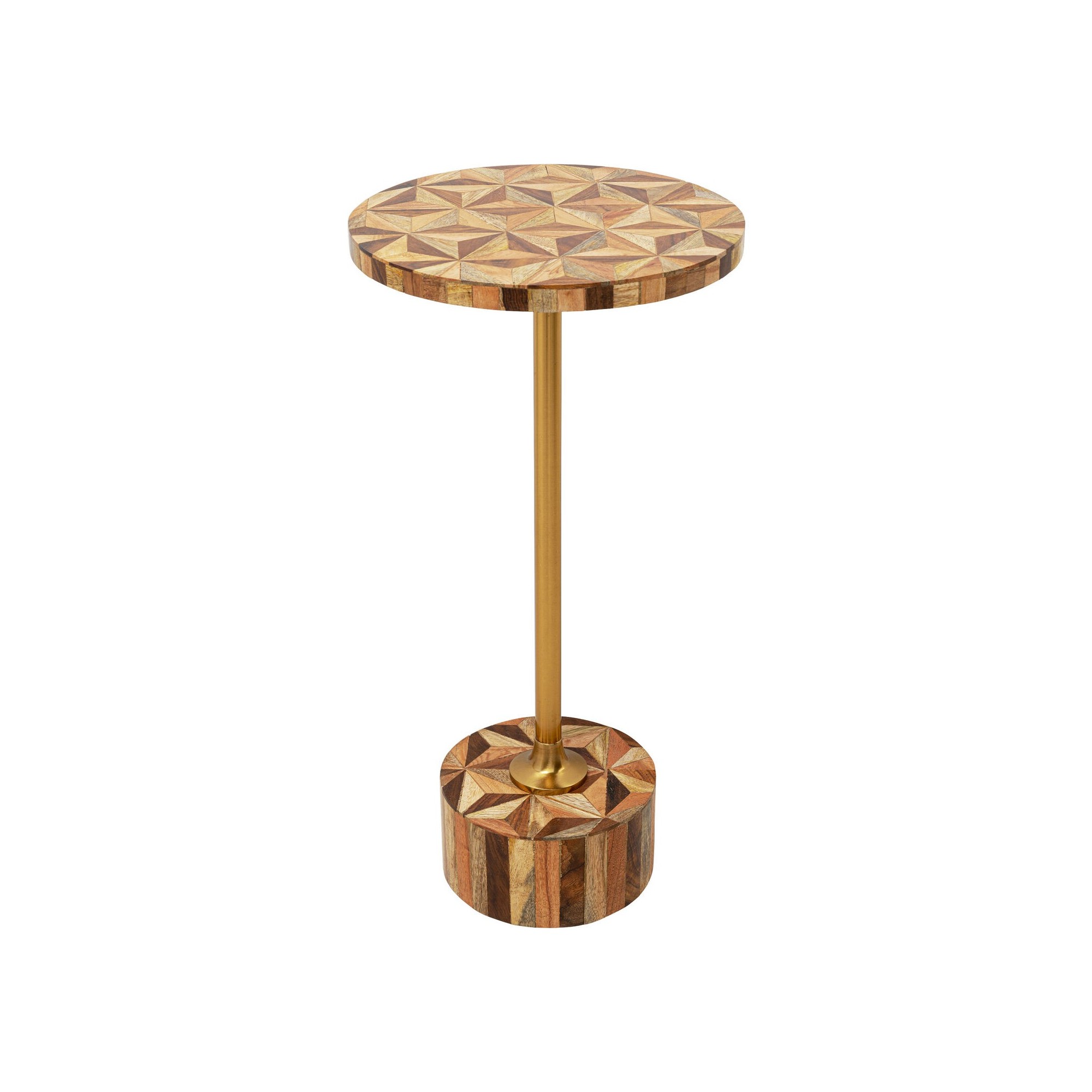 Side Table Domero Geo Ø40cm brown gold Kare Design