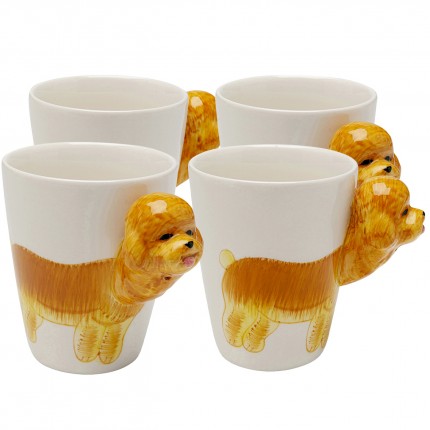 Mug poodle (4/set) Kare Design