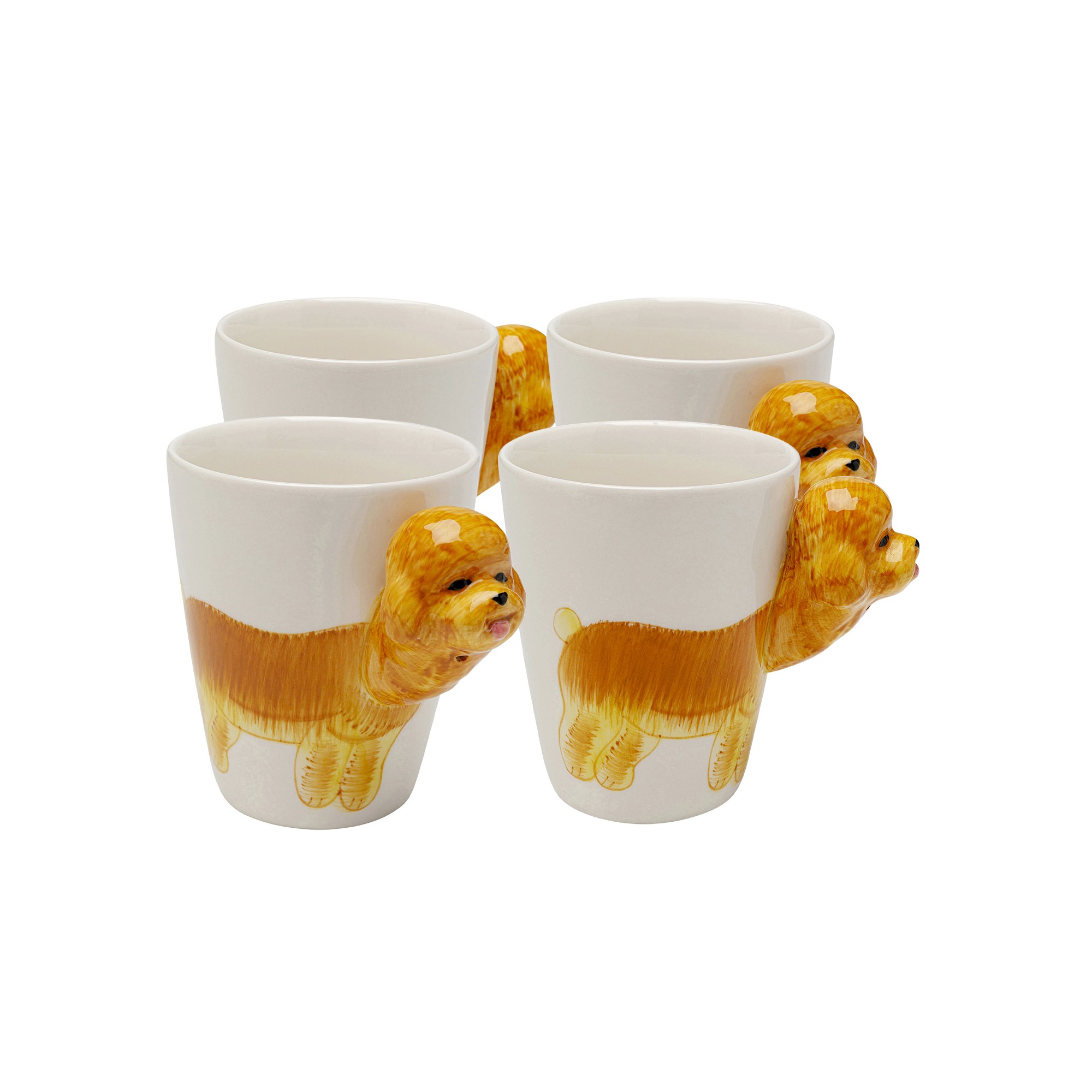 Mug poodle (4/set) Kare Design