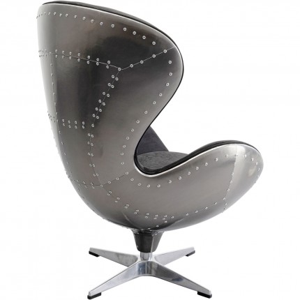 Swivel Armchair Lounge gun metal Kare Design