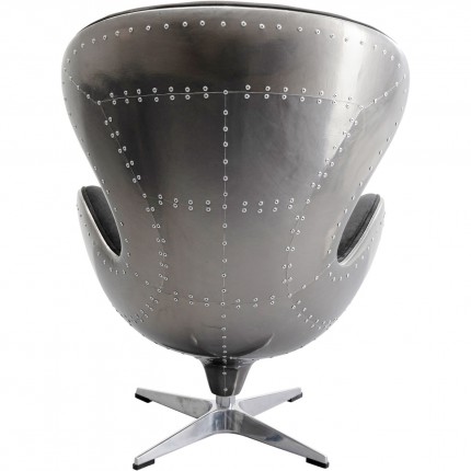 Swivel Armchair Lounge gun metal Kare Design