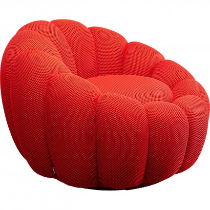 Swivel Armchair Peppo Bloom red Kare Design