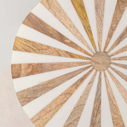Table d'appoint Domero Cirque 25cm blanche et dorée Kare Design