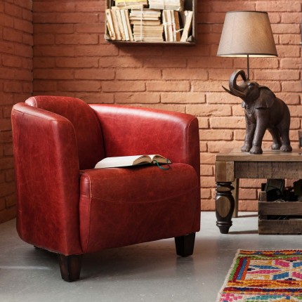 Armchair Cigar Lounge red Kare Design