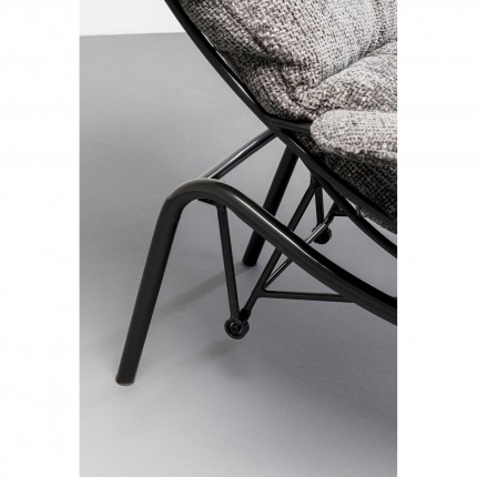 Armchair with stool Vienna Swing grey Kare Design