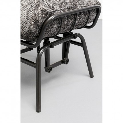 Armchair with stool Vienna Swing grey Kare Design