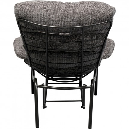 Armchair with stool Vienna Swing grey Kare Design