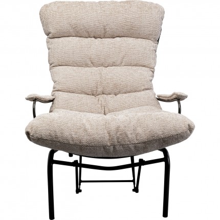 Armchair with stool Vienna Swing beige Kare Design