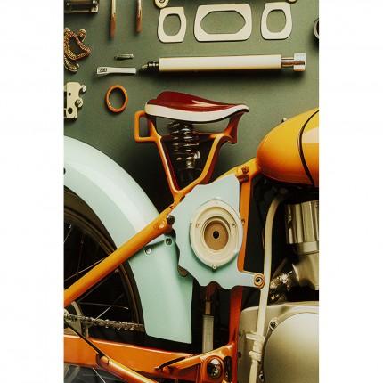 Glass Picture garage motorbike 80x60cm Kare Design