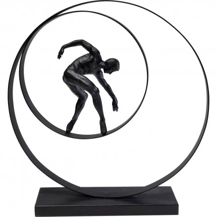 Déco danseur anneaux 45cm noir Kare Design