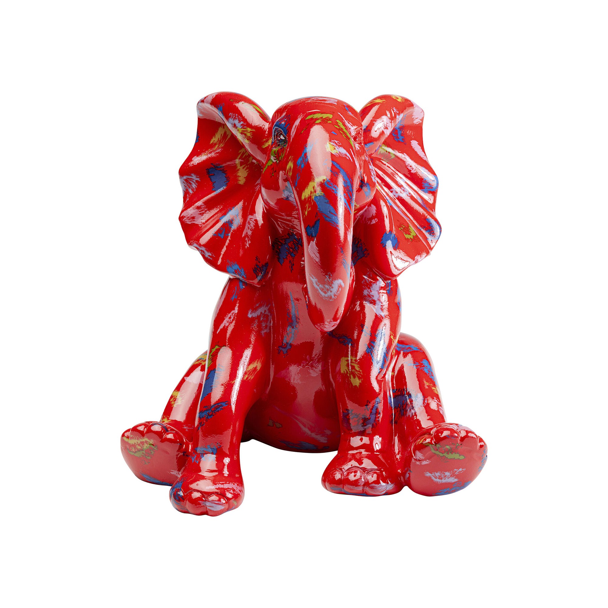 Figurine décorative Elephant Dots rouge 18cm