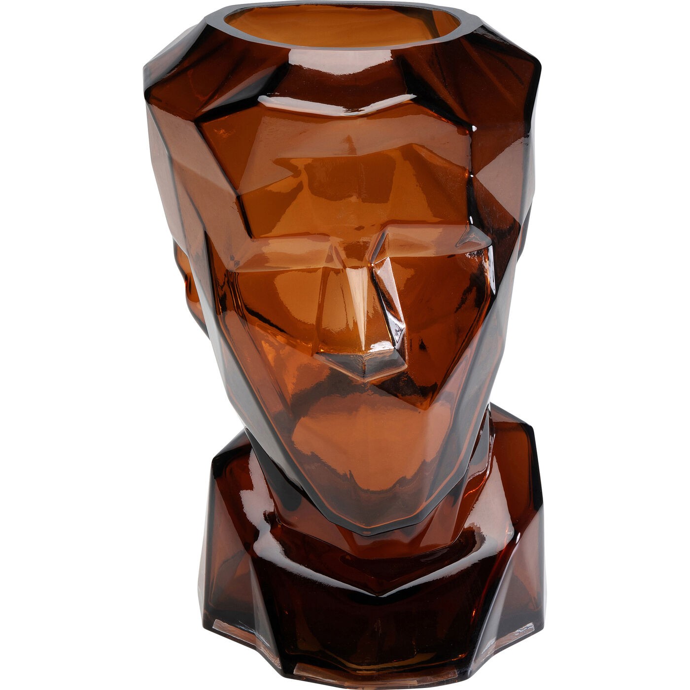 Kare Design Vase Prisma visage marron 30cm