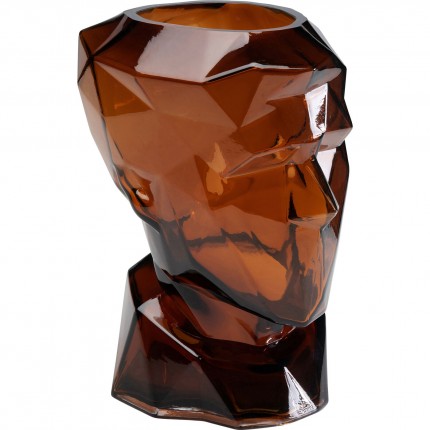 Vase Prisma face brown 30cm Kare Design