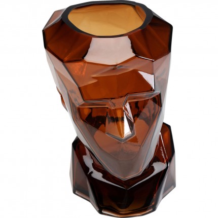 Vase Prisma visage marron 30cm Kare Design