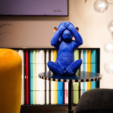 Money Box monkey Mizaru blue Kare Design