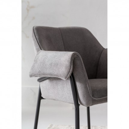 Chair with armrests Bess grey Kare Design