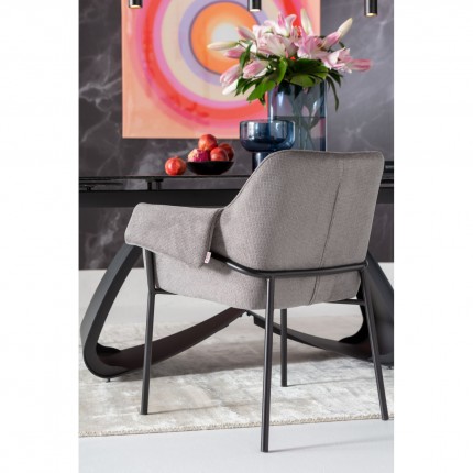 Chair with armrests Bess grey Kare Design