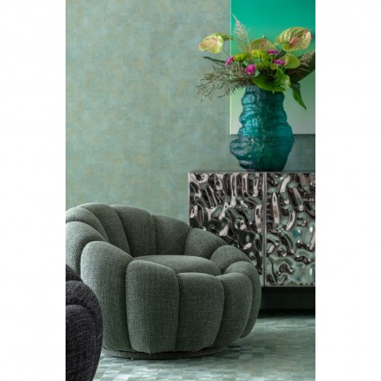 Swivel Armchair Peppo Bloom Melange green Kare Design