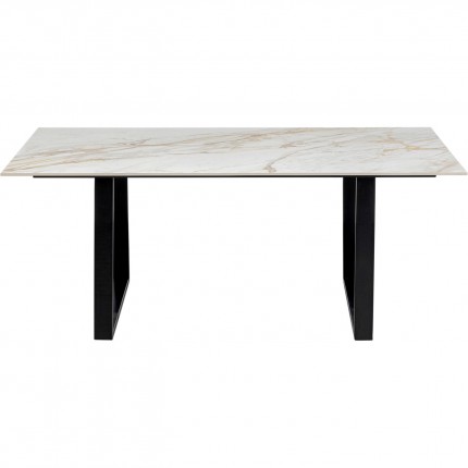 Table Eternity 180x90cm blanche et noire Kare Design