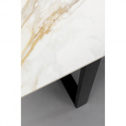 Table Eternity 180x90cm blanche et noire Kare Design