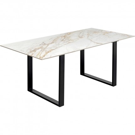 Table Eternity 180x90cm blanche et noire Kare Design