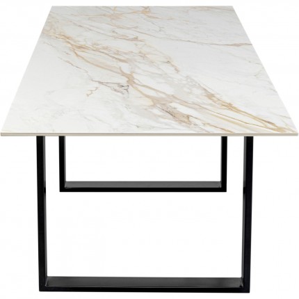 Table Eternity 180x90cm blanche et noire Kare Design