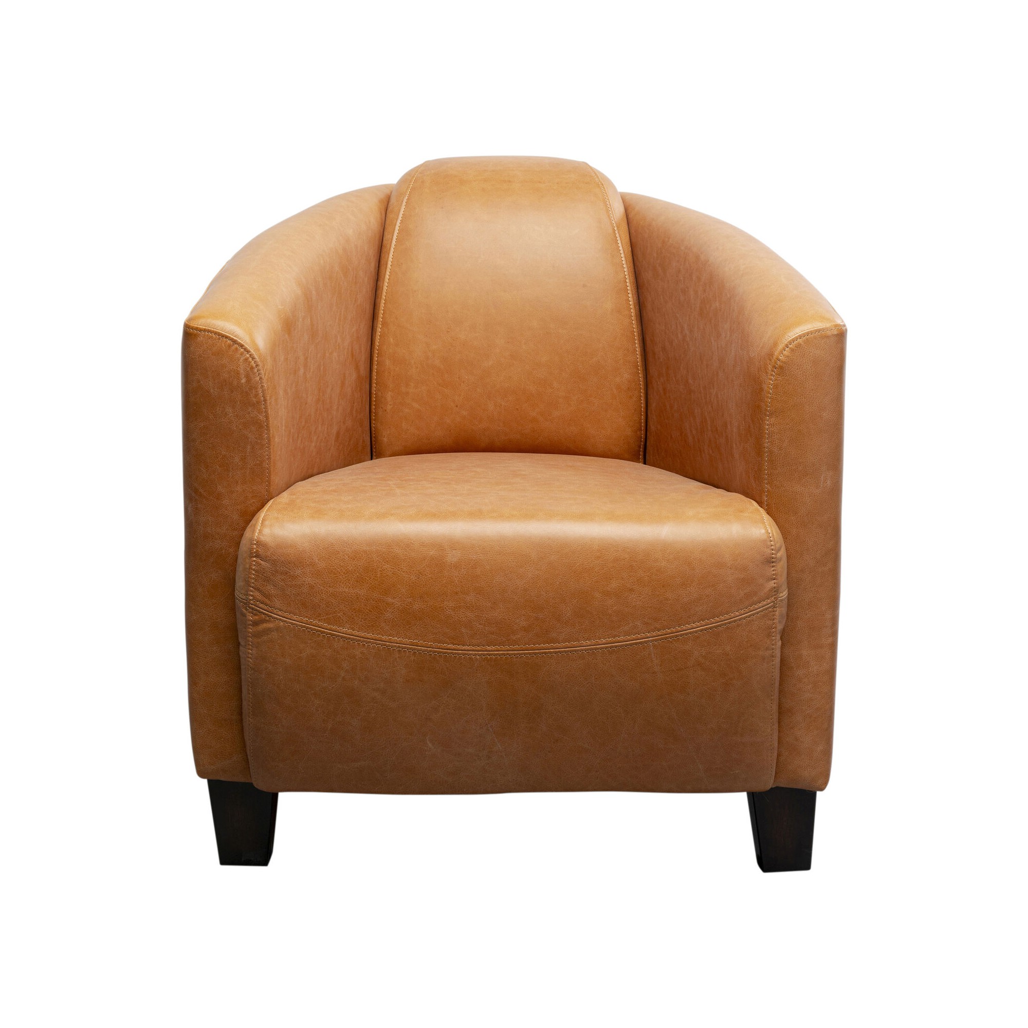 Fauteuil Cigar Lounge cuir  marron clair