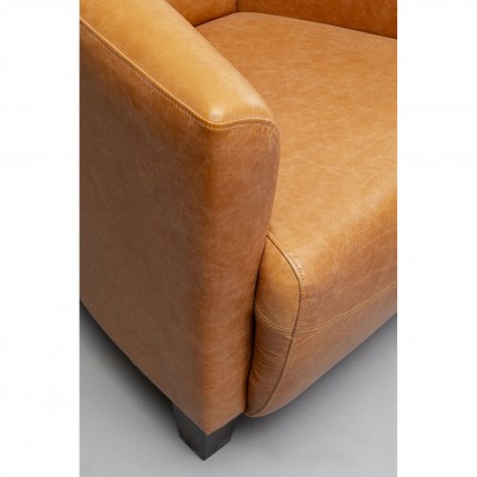 Fauteuil Cigar Lounge cuir marron clair Kare Design