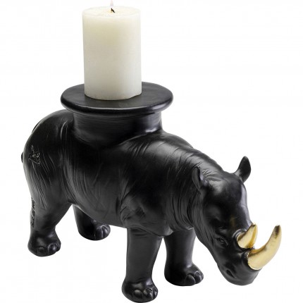 Candle Holder rhino black Kare Design