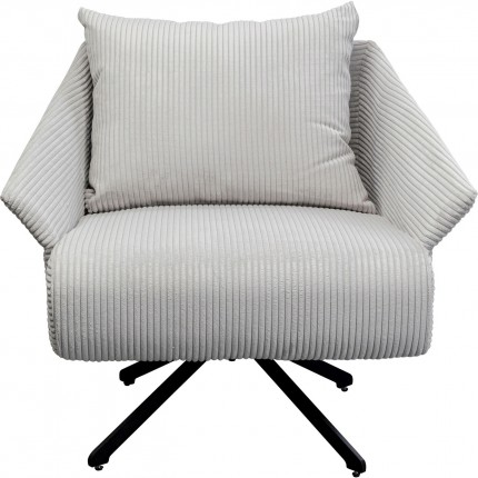 Fauteuil pivotant Milo velours beige Kare Design