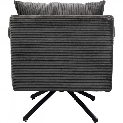 Fauteuil pivotant Milo velours gris Kare Design