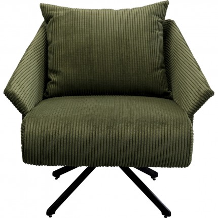 Swivel Armchair Milo velvet green Kare Design