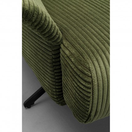 Fauteuil pivotant Milo velours vert Kare Design