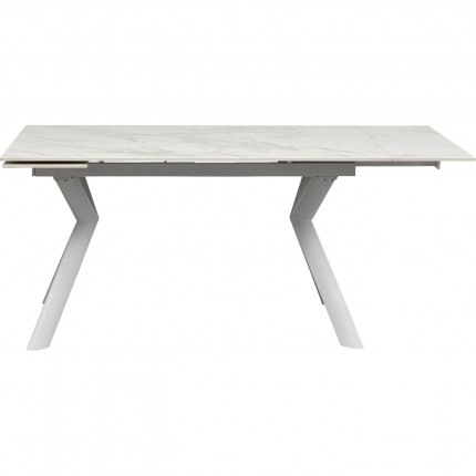 Table à rallonges Xenia 200x80cm blanche Kare Design