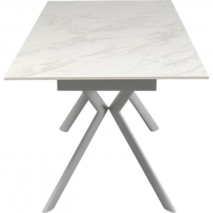 Table à rallonges Xenia 200x80cm blanche Kare Design