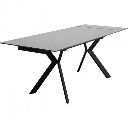 Table à rallonges Xenia 200x80cm noire Kare Design